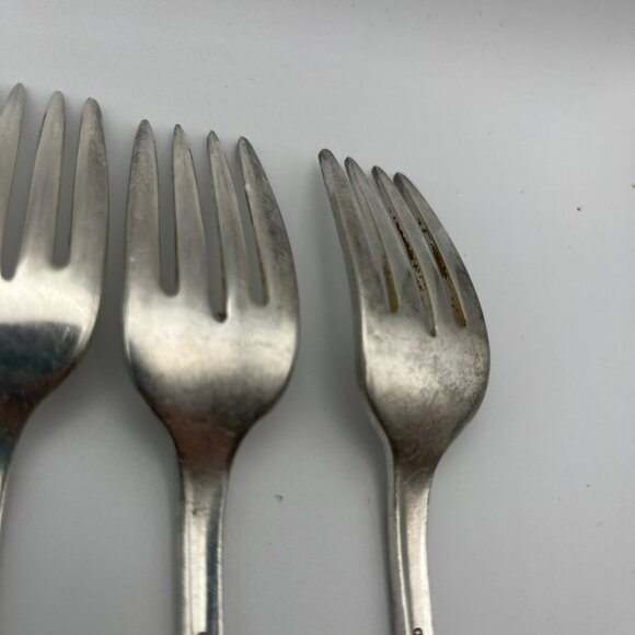 Holmes & Edwards LOVELY LADY Dinner Forks Silverplate Lot of‎ 6 IS Vintage - Picture 6 of 12